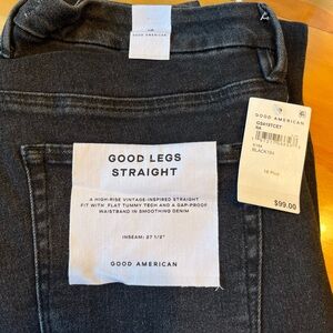 Good American Good Legs Straight Jeans (NWT)